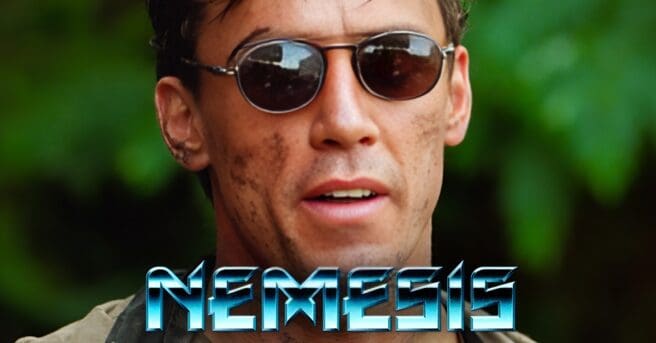 A deep dive into Nemesis (1992), the chaotic cyberpunk action film packed with cyborgs, insane stunts, and pure ’90s madness.