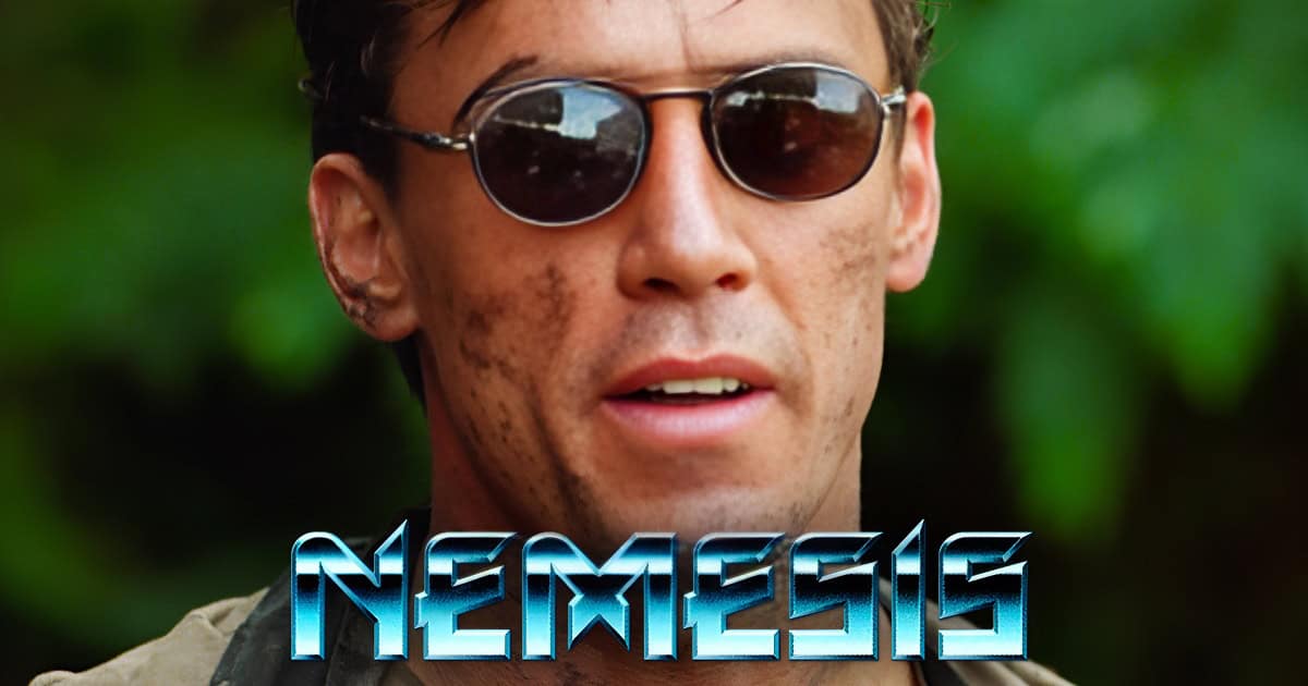 A deep dive into Nemesis (1992), the chaotic cyberpunk action film packed with cyborgs, insane stunts, and pure ’90s madness.